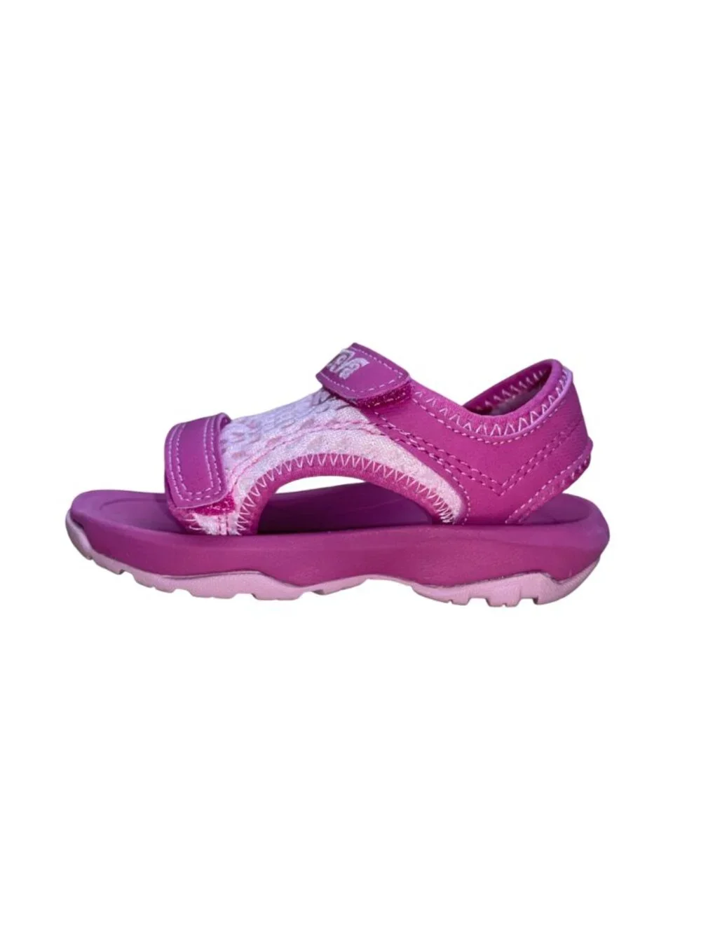 Teva Girls Pink Adjustable Strap Lightweight Comfort Sandals Size 6